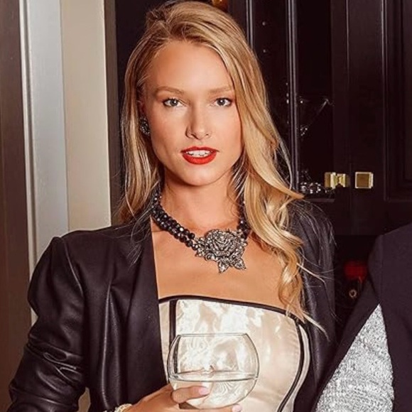 Heidi Daus Necklace Enchanted Beauty Floral Crystal Double Strand NIB - Picture 8 of 11